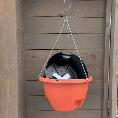 weekender hanging basket in terra cotta color -  - 
