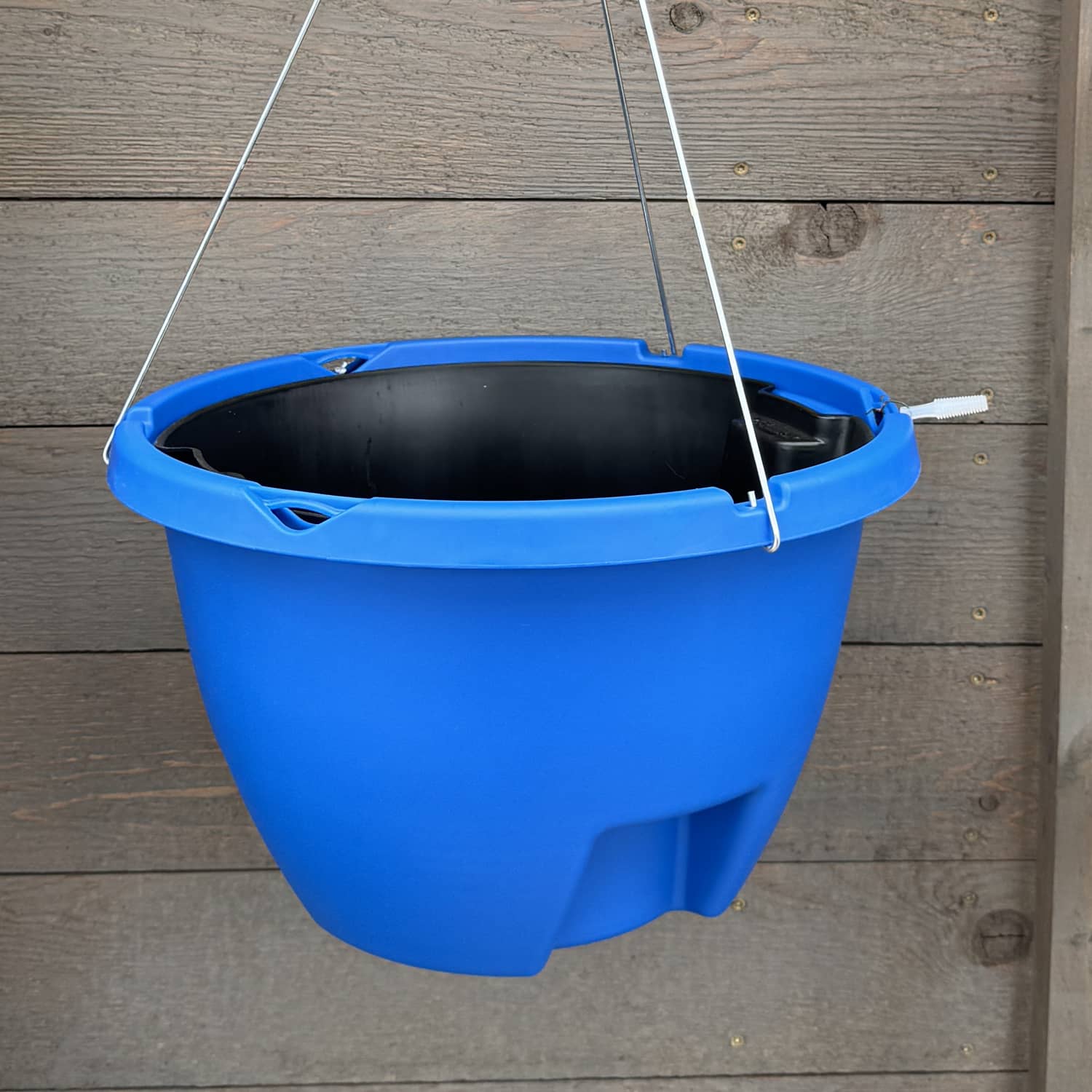 hanging planter buckets The Weekender 16 Inch Self Watering Hanging Planter Forrest Green